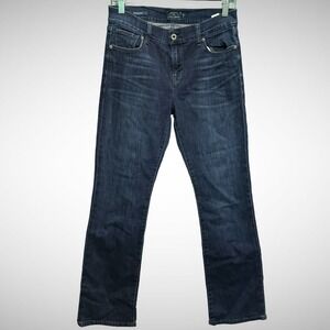 Lucky Brand jeans Womens 6/28 Solid Blue Denim Pants Brooke Boot Pre Owned